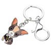 DOWAY Enamel Sweet Chihuahua Dog Animal Keychain Keyring Bag and