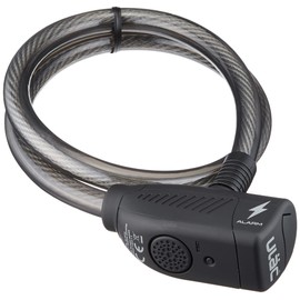 Ulac AL7P THE BEE GO Bicycle Key 110db Alarm Cable Lock Black/Smoke