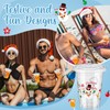 Qinyoung 100 Pcs 12oz Christmas in July Disposable Plastic Cups