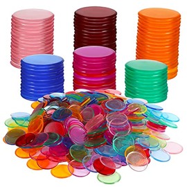 Beaupretty 400 Fichas De Bingo Transparentes Y Multicolores para Juegos Y Actividades Educativas Marcadores Reutilizables De Plástico para Conteo Y Diversión