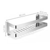 QL Shower Shelf,Stainless Steel Bathroom Rack,Bathroom and Kitchen Wall Organiser,Shampoo