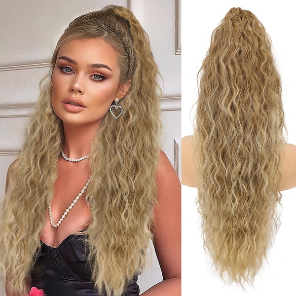 ORSUNCER ORSUNCER Ponytail Extension Claw Clip 26" Curly Pony Tail