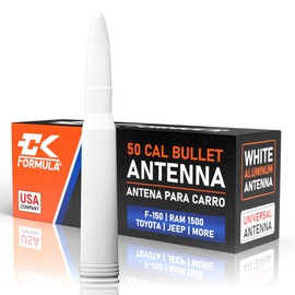 Pure White Antenna for Truck & Car, F150 Bronco RAM 1500 Tundra Tacoma Wrangler Gladiator, Car Antenna Replacement, Antena para Carro, Truck Accessories, 5.5" Short