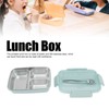 Lunch Box 3 Compartments 304 Stainless Steel Plastic Matching Spoon