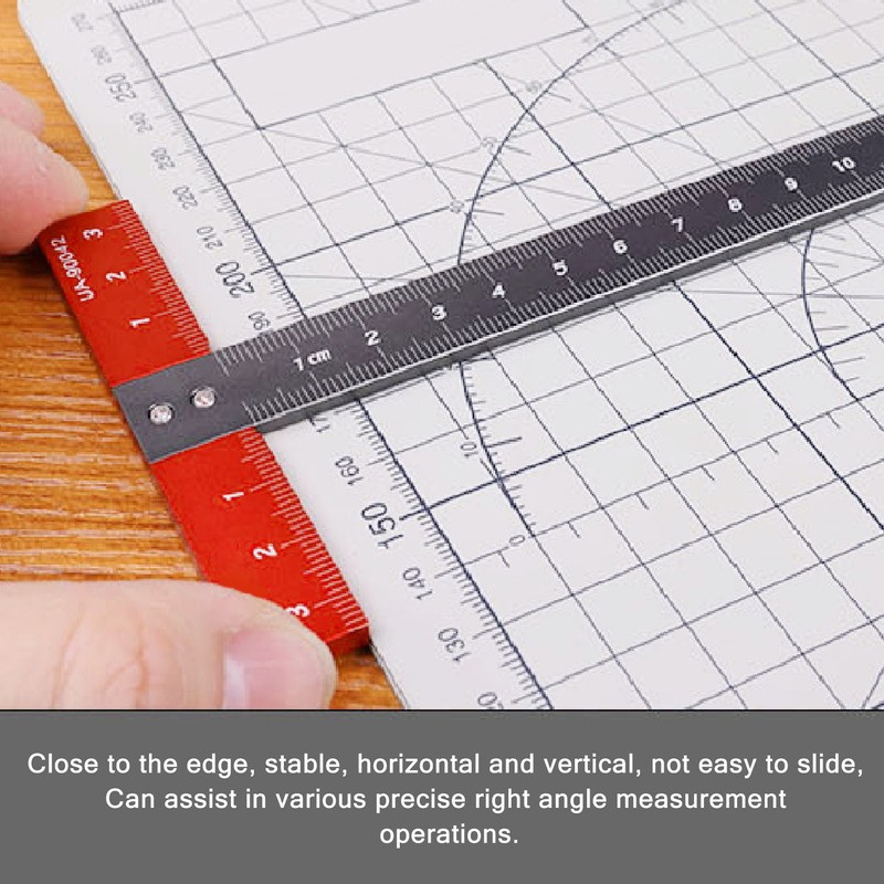 T Square Ruler Aluminum Alloy Accurate Scale Multifunctional Portable Woodworking