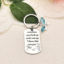 Dragonfly Gifts for Women Memorial Keychains for Loss of Grandma Mom Mother Sister Remembrance Sympathy Gifts for Loss of Loved One Dragonfly Bereavement Keychain