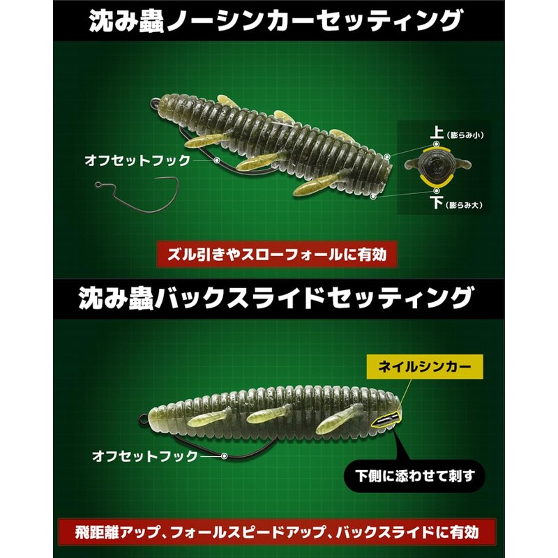 ISSEI ISSEI Worm Averm 3.2" #07 Green Pumpkin