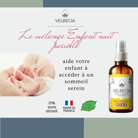 Bach Flowers Baby, Child Peaceful Night Without Alcohol Velbecia 30 ml - Bach Flower Blend for Your Child to get a Calmer Sleep