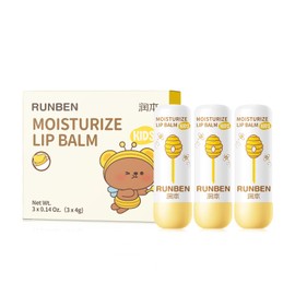 RUNBEN 3 Pack Kids Chapstick Set Moisturize Baby Lips Lip Balm Gentle Chapstick for Kids Protection for Delicate Lips, Easter Gifts for Kids