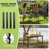 Ciavca Upgraded Folding Grill Table - Metal Portable Camping Table,