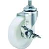 TRUSCO(トラスコ) ねじ込み式キャスター ナイロン車輪 自在ストッパー付 Φ75 ET-75NS ホワイト