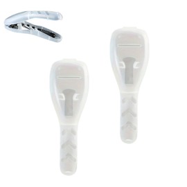 GHYJHS 2 PCS Razor Travel Case Portable Razor Case Travel Men Manual Razor Protector Transparent Plastic Box Cover Container Storage Shaver Holder Protector Case Organizer for Men