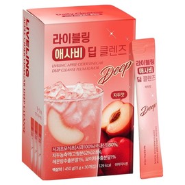 Libling Apple Sour Deep Cleanse Plum Flavor 30 Packs, 450g, 1 Pack / 라이블링 애사비 딥 클렌즈 자두맛 30개입, 450g, 1개