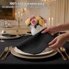 Signature Linen™ de D'Moksha, 100% Lino Puro Negro Servilletas Juego