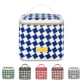 AOYUNHUI Cosmetic Bag, Portable Makeup Bag，Portable Travel Clutch Bag Small Cosmetic Bag for Women and Girls-Blue