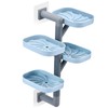 Soap holder four Layer Wall Mounted NO-Drilling Rotatable Self-draining Removable