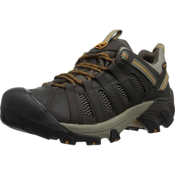 KEEN Men's Voyageur Low Height Breathable, Black Olive/Inca Gold, 10.5
