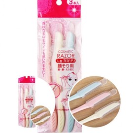 Straight Eyebrow Razor 3-Pack Eyebrow Trimmer Touch-up Razor 2ea