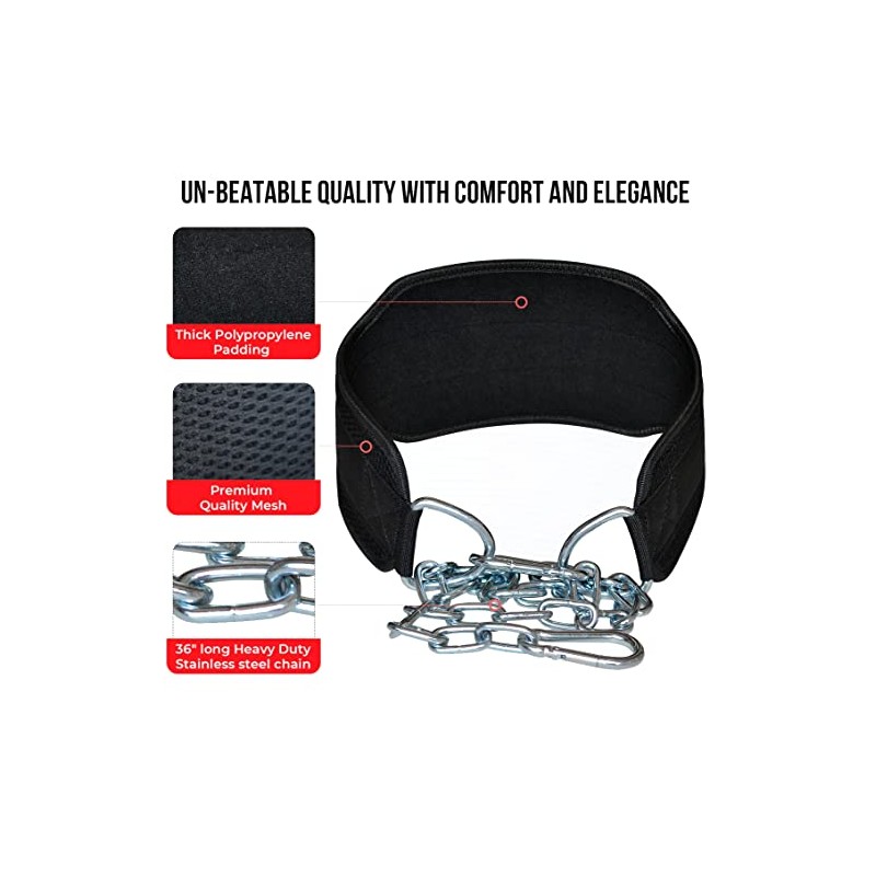 Dip Belt with Chain Weight Belt for Pull Ups -