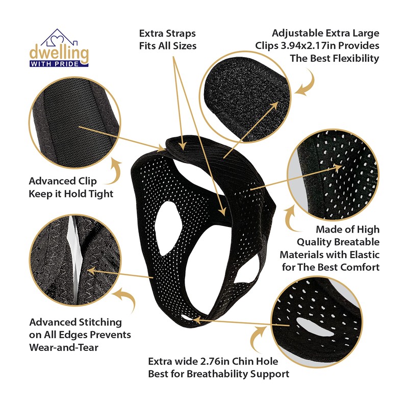 Anti Snore Chin Strap - Anti-Dry Mouth Chin Strap for
