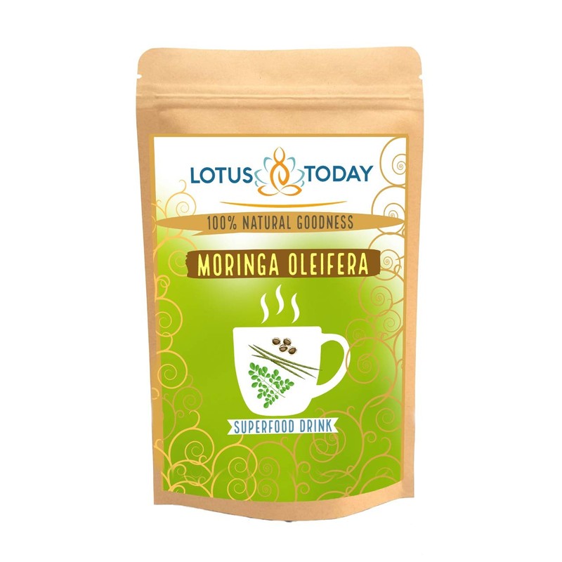 Moringa Tea, Caffeine Free Energy Boost Herbal Tea Loose Supergreen