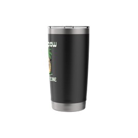 Calm As A Cow Until The Caffeine Runs Out Coffee Tea Fun Stainless Steel Insulated Tumbler