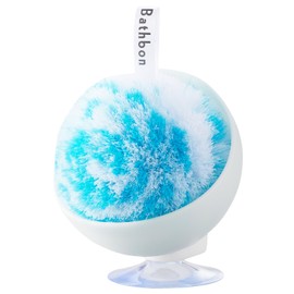 Yamazaki Sangyo 178810 Sponge Washbasin, Busbon-kun, Refreshing Pom Pom with Case, Antibacterial, Blue