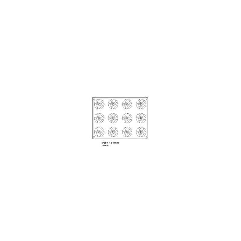 PAVONI Backform aus Silikon, 300 x 400 cm, rund, Pavoflex