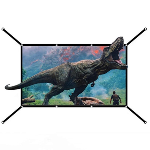100 Inch Portable Projector Screen, Double Sided Washable Outdoor Projection