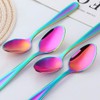 BISDARUN 8-Piece Stainless Steel Coffee Spoon, Rainbow Teaspoon, Dessert Spoon,