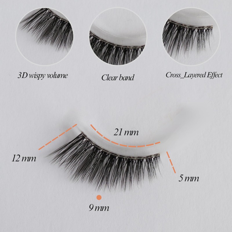AT Beauty False Eyelashes – Lifted & Wide Eye Effect,