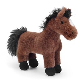 Zappi Co Chris the Dark Brown Horse Plush Toy – Soft 20cm Stuffed Animal – Horse Teddy Gift for Kids