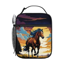 VIVIDSATCH Horse Lunch Box Reusable Insulated Lunch Bag For All Seasons Size: 10 Inch