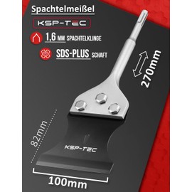 KSP-TEC - SDS Plus Putty Chisel - Includes Replacement Blade - Easy Removal of Carpet, Flooring, Paint etc. (SDS Plus Putty Chisel)