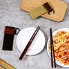 Piriuuo 2 Pairs Foldable Wood Chopsticks, Travel Chopsticks Portable Chopsticks