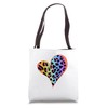 Mini Heart with Colorful Leopard Print Design Tote Bag