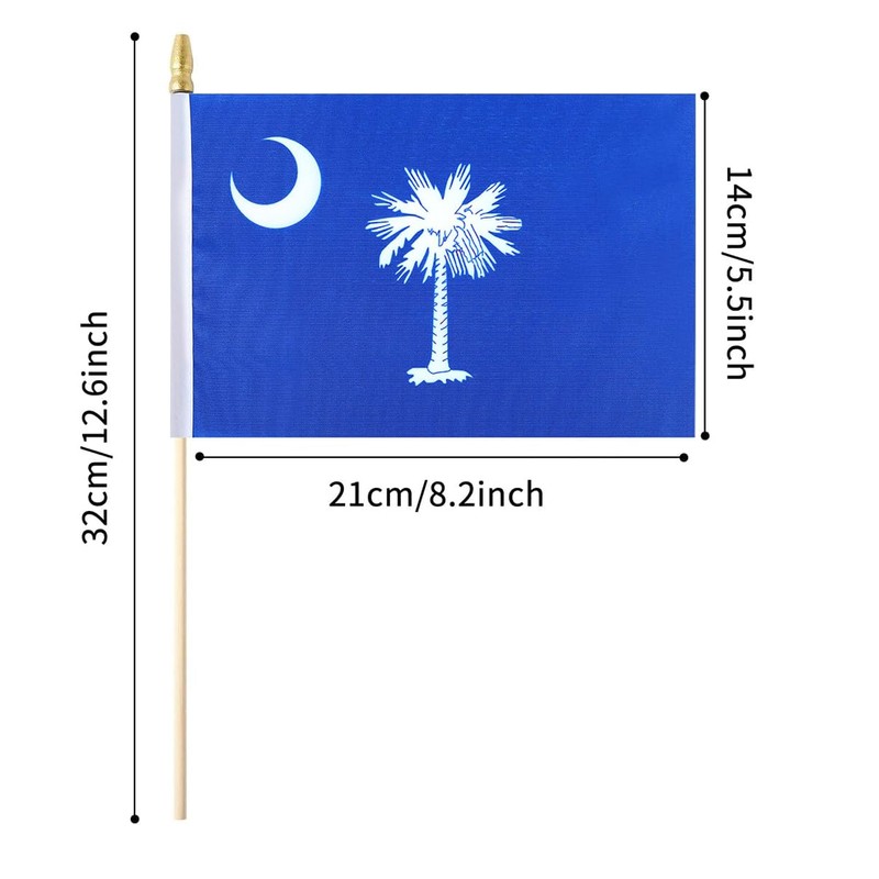 5 Pack South Carolina State Small Mini Wood Hand Held