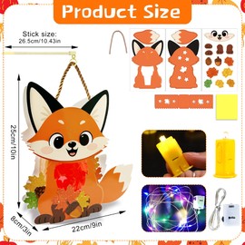 1 piece lantern craft set, lantern craft set children autumn, craft set autumn children for the fox with lantern rod, Saint Martin lantern crafts, Saint Martin's lantern parade, DIY lanterns crafts St