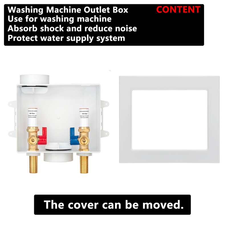 (1 Pack) Lidertik Washing Machine Outlet Box Thread or Sweat