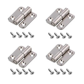 Angelkiss TY1K 0 4 Pcs Small Flag Stainless Steel Detachable Slip Joint for Wooden Boxes Kitchen Cupboard Cabinet Internal Doors Window Hinge, White
