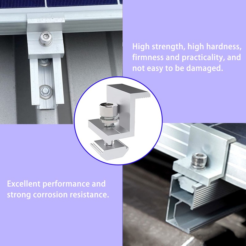 Pack of 12 Solar Panel Mount for Solar Panel, Z-Angle