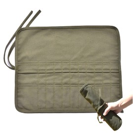 Peg Case, Peg Storage Case, Canvas, Elysee, Compatible with Forged Pegs 11.8 inches (30 cm), Peg Roll Case, Space Fire (Olive)