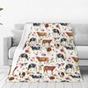 Cow Blanket Cattle Floral Decor Throw Blanket Super Warm Soft