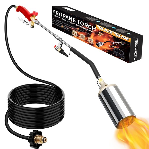 Propane Torch Burner Weed Torch with 10FT Hose, Blow Torch