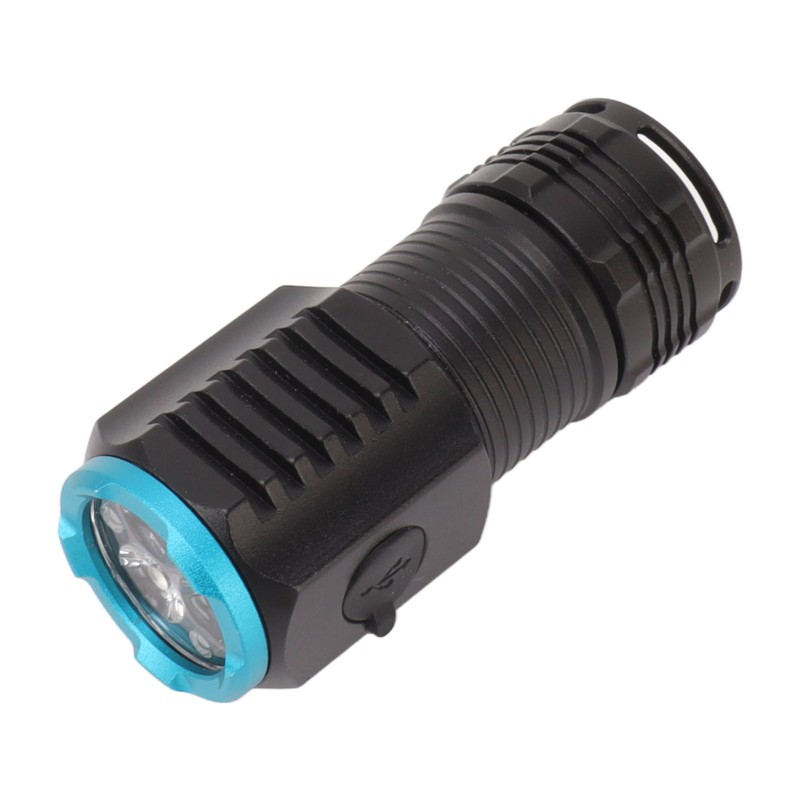 Mini Powerful Flashlight High Luminous Flux 2000lm Bright USB C