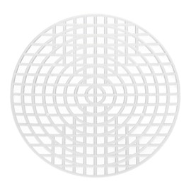sourcing map 20Pcs Round Plastic Canvas Mesh Sheets 3.78 Inch/9.6cm Circle Blank Canvas Shape Mesh Mat White for Embroidery Knit Crochet Crafting Needlework