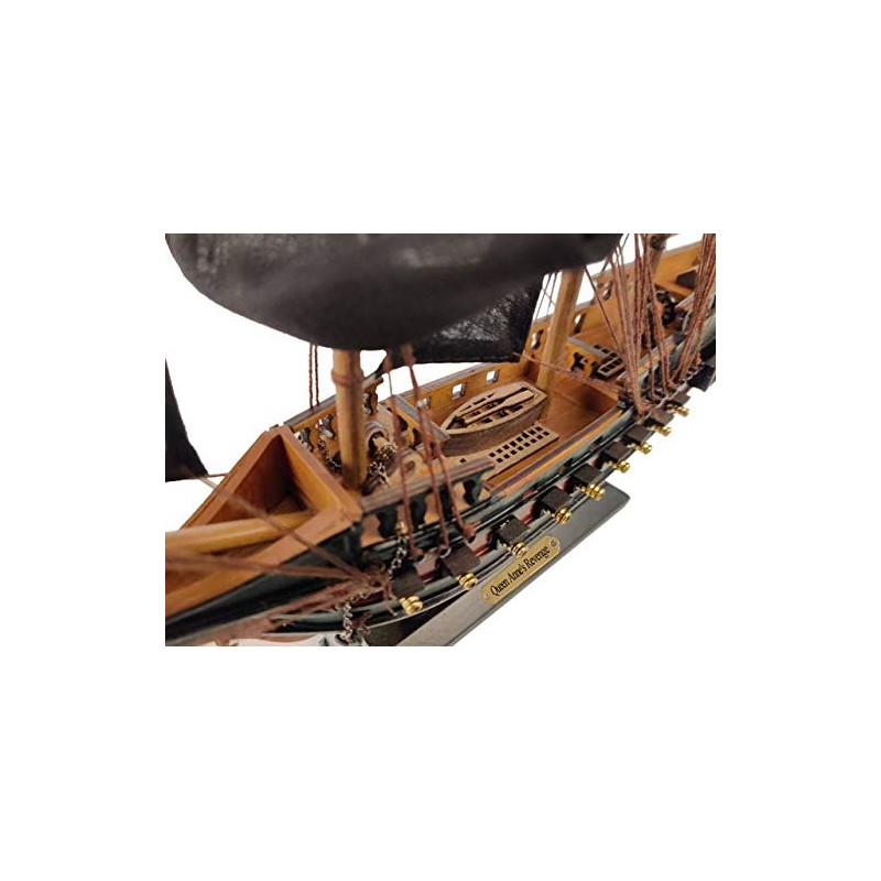 Handcrafted Nautical Decor Wooden Blackbeard's Queen Anne's Revenge Black Sails