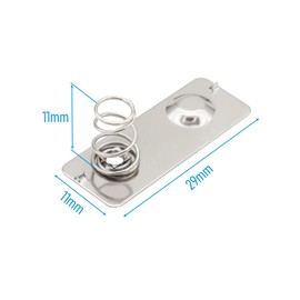 FOCMKEAS 20PCS AA/Double-Positive Negative-L Stainless Steel Metal Battery Spring Positive and Negative Conversion Spring Contact Nickeling Plate