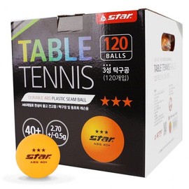 Star Sports 3-Star Orange Table Tennis Balls (120 Count) Ball