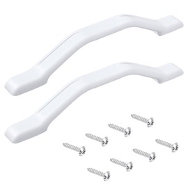 Xelsluthe 2 Pcs RV Plastic Grab Handle Replacement, RV Handle Grab Bar by Door with Screws 11 Inch Camper Handrail for Trailer, Camper, Cargo Trailer